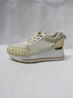 Buty sportowe damskie na koturnie (36-41) 2342 BEIGE