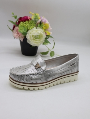 Mokasyny damskie na płaskim (36-41) GS70 SILVER