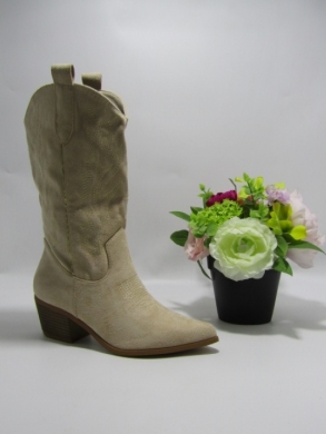 Kozaki damskie na obcasie (36-41) A9521 BEIGE