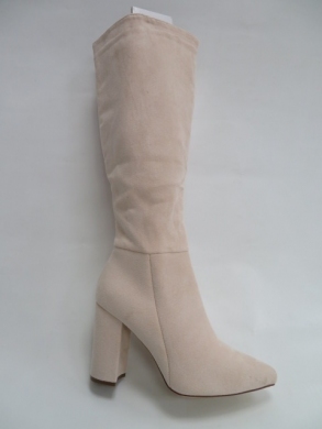 Kozaki damskie ocieplane na obcasie (36-41) 168-356 BEIGE