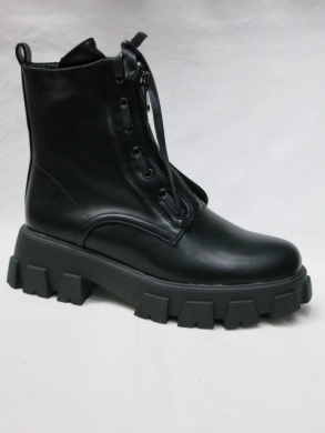 Botki damskie ocieplane na płaskim (36-41) K992-KB BLACK