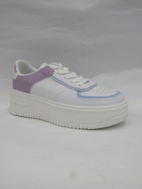 Buty sportowe damskie na koturnie (36-41) WW001 WHITE/PURPLE