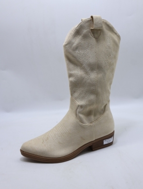 Kozaki damskie na płaskim (36-41) BM58 BEIGE