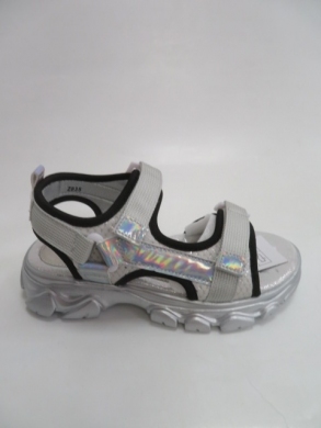 Sandały dziewczęce (32-37) Z835 SILVER/BLACK