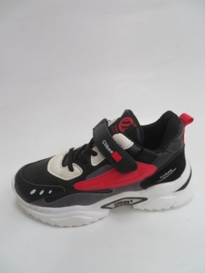Buty sportowe dziewczęce (32-37) E72 BLACK/RED