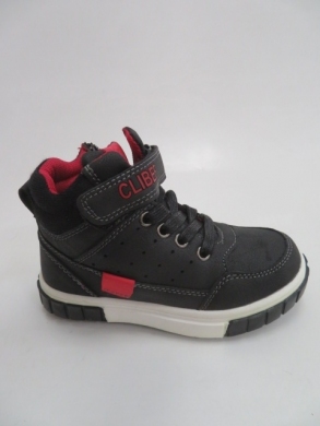 Botki chłopięce jesienne (26-31) P539 BLACK/RED