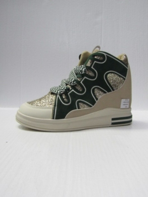 Buty sportowe damskie na koturnie (36-41) 8-60 GREEN