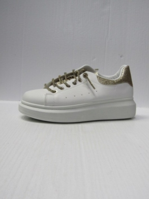 Buty sportowe damskie na płaskim (36-41) EV-388 WHITE/GOLD