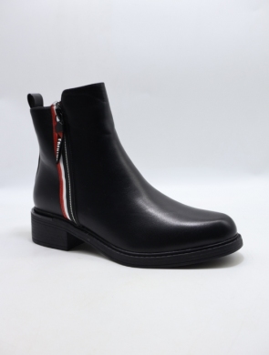 Botki damskie ocieplane na płaskim (36-41) 50209-1 BLACK