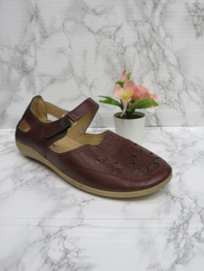 Sandały damskie na płaskim (37-43) V03 BROWN