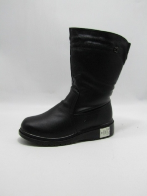 Kozaki damskie ocieplane na płaskim (37-42) 22T63-1 BLACK