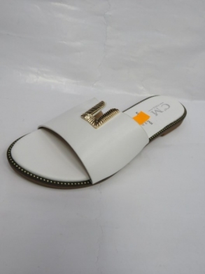 Klapki damskie na płaskim (36-41) 5107 WHITE