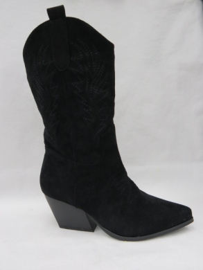 Kozaki damskie na obcasie (36-41) 8555A BLACK