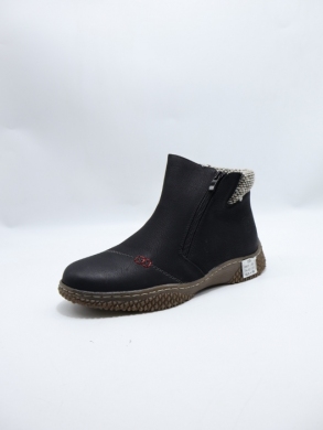 Botki damskie ocieplane na płaskim (36-42) 9895-1 BLACK