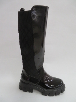 Kozaki damskie ocieplane na płaskim (36-41) RXJ117-1 BLACK