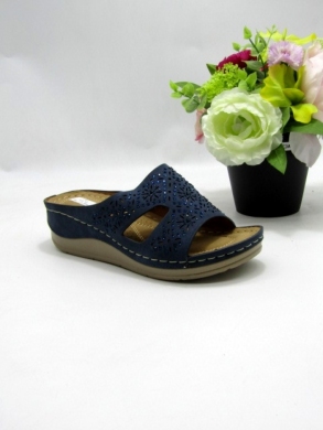 Klapki damskie na koturnie (36-41) 8-127 BLUE