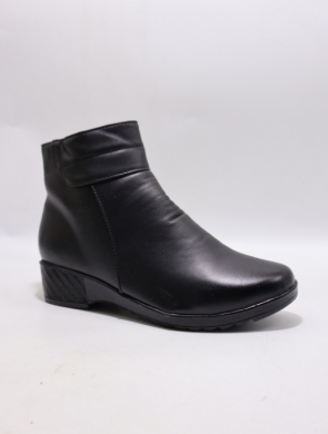 Botki damskie ocieplane na płaskim (36-42) X23-24 BLACK