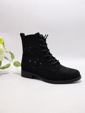 Botki damskie na płaskim (36-41) SA3207-1 BLACK
