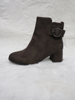Botki damskie ocieplane na obcasie (36-41) A44 BROWN