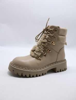 Botki damskie na płaskim (36-41) 1659 KHAKI