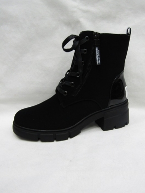 Botki damskie ocieplane na obcasie (36-41) JF-827 BLACK