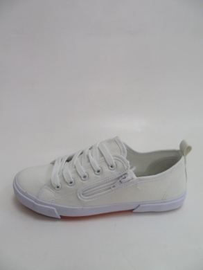 Tenisówki damskie na płaskim (36-41) 653-LS WHITE
