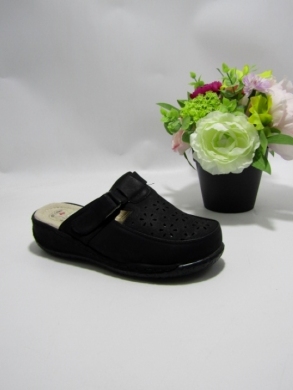 Klapki damskie na koturnie (36-42) 9710 BLACK