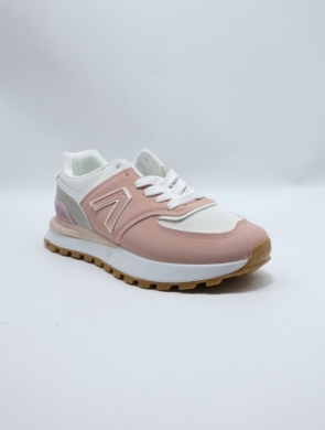 Buty sportowe damskie na płaskim (36-41) 0-1775 WH/PINK