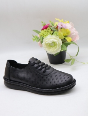 Półbuty damskie na płaskim (36-41) 60776-1 BLACK