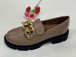 Mokasyny damskie na koturnie (36-41) W-205 KHAKI