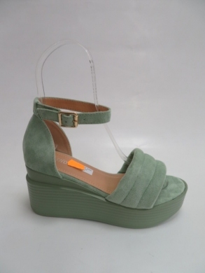 Sandały damskie na koturnie (36-41) BE-9009 GREEN
