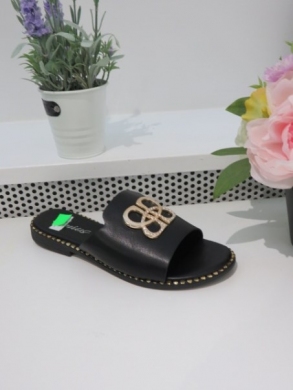 Klapki damskie na płaskim (36-41) YE-722 BLACK