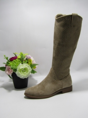Kozaki damskie na płaskim (36-41) H166-2 KHAKI