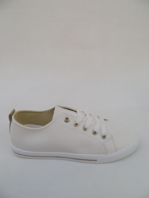 Tenisówki damskie na płaskim (36-41) 3002 WHITE/GOLD