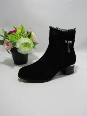 Botki damskie ocieplane na obcasie (36-41) SG873 BLACK