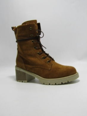 Botki damskie ocieplane na obcasie (36-41) C859 CAMEL
