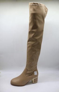 Kozaki damskie na obcasie (36-41) T2329 KHAKI