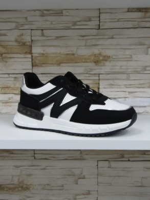 Buty sportowe damskie na płaskim (36-41) 88-173 BLACK