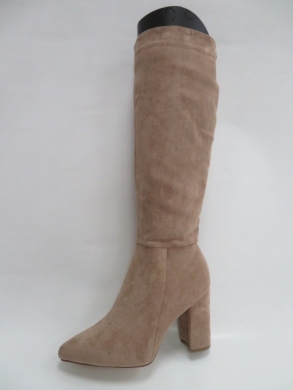 Kozaki damskie ocieplane na obcasie (36-41) 168-356 KHAKI