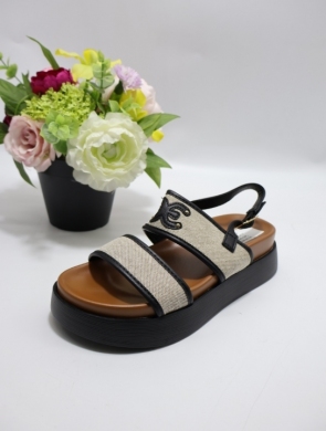 Sandały damskie na płaskim (36-41) S937 BLACK