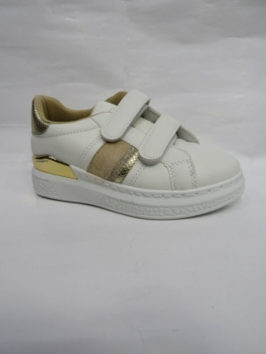 Buty sportowe dziewczęce (30-35) 0-129 WHITE/GOLD