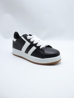 Buty sportowe damskie na płaskim (36-41) D27-1 BLACK/PU