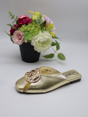Klapki damskie na płaskim (36-41) P1525 GOLD