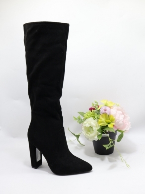 Kozaki damskie na obcasie (36-41) J6131 BLACK