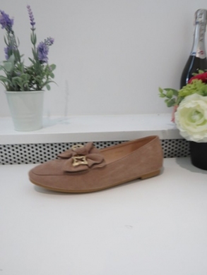 Mokasyny damskie na płaskim (36-41) 1639-161 KHAKI