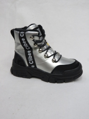 Botki dziewczęce ocieplane (26-31) H299 BLACK/SILVER