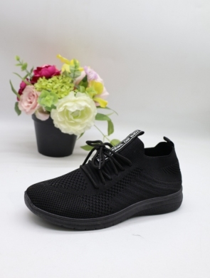 Buty sportowe damskie na płaskim (36-41) BK25 BLACK
