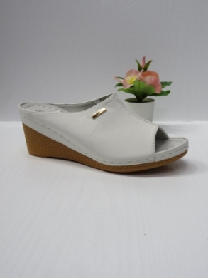 Klapki damskie na koturnie (36-41) 7AA222 WHITE