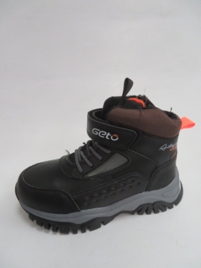 Botki chłopięce ocieplane (26-31) F837 BLACK/ORANGE