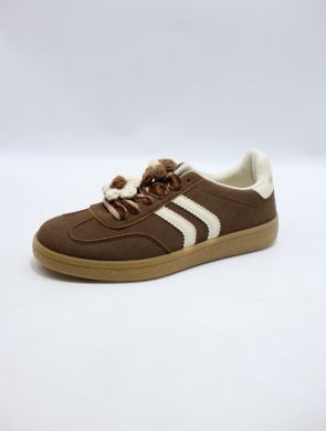 Buty sportowe damskie na płaskim (36-41) C3912 BROWN